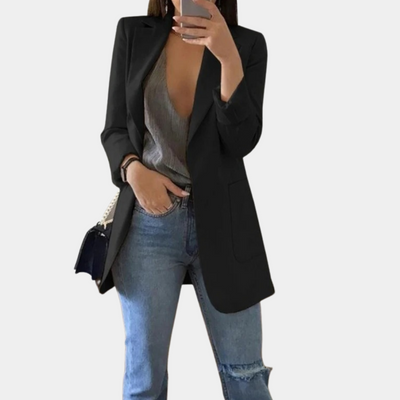 Jacoba | Stilfuld Casual Sort Blazer