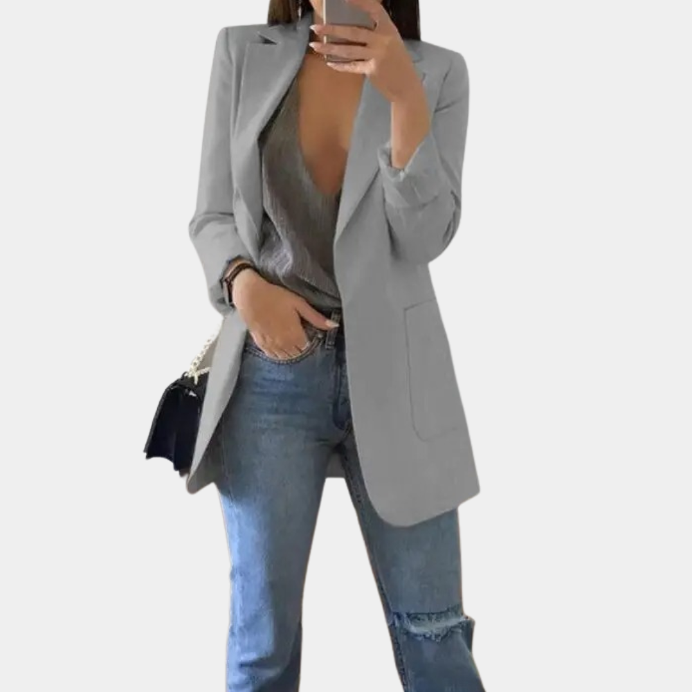 Jacoba | Stilfuld Casual Sort Blazer