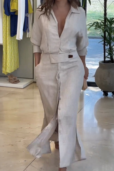 Signe | Dame Elegant Flydende Maxikjole | Til Stil og Komfort